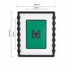 Jonathan Adler x Michaels 4" x 6" Black Geometric Stripes Matted Wood Tabletop Frame
