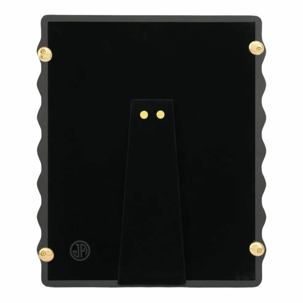 Jonathan Adler x Michaels 4" x 6" Black Geometric Stripes Matted Wood Tabletop Frame