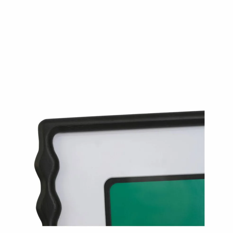 Jonathan Adler x Michaels 4" x 6" Black Geometric Stripes Matted Wood Tabletop Frame