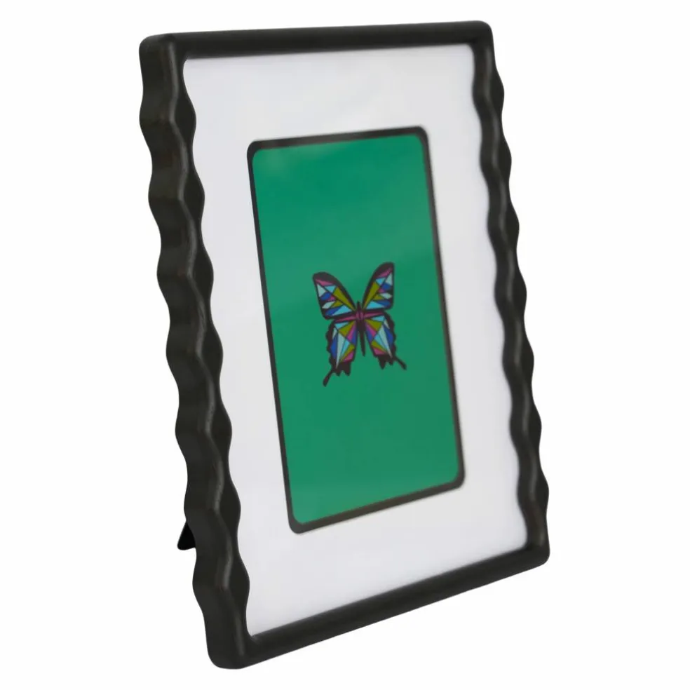 Jonathan Adler x Michaels 4" x 6" Black Geometric Stripes Matted Wood Tabletop Frame