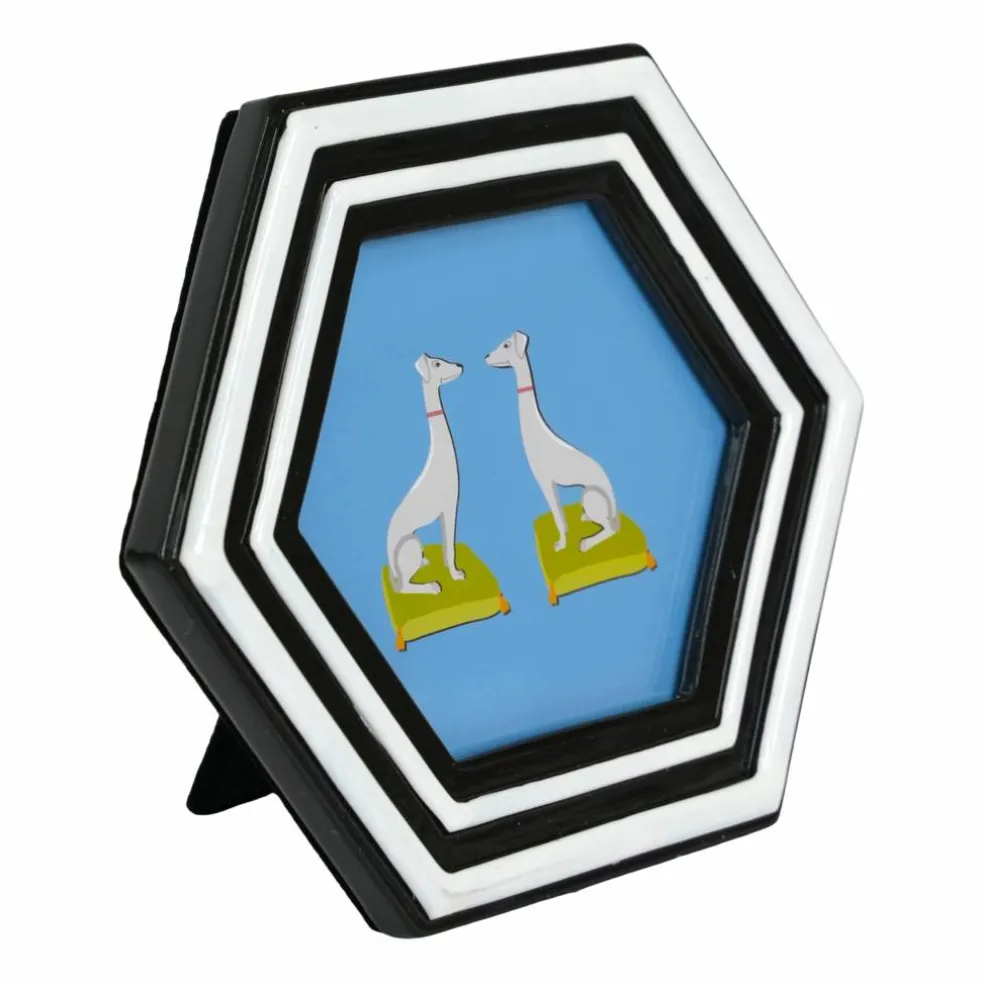 Jonathan Adler x Michaels 4" x 4" Black & White Hexagonal Tabletop Frame