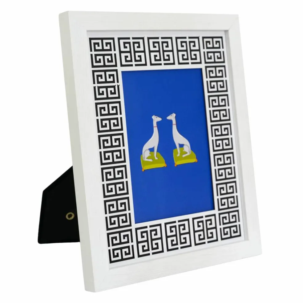 Jonathan Adler x Michaels 5" x 7" Black & White Greek Key Matted Wood Tabletop Frame