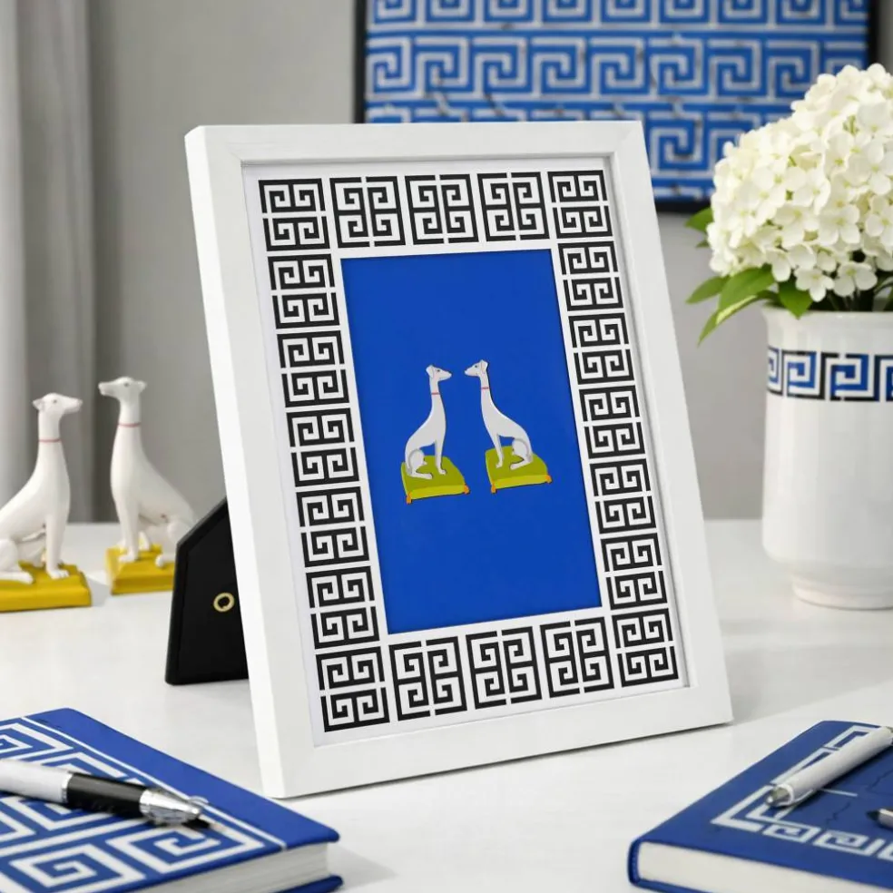 Jonathan Adler x Michaels 5" x 7" Black & White Greek Key Matted Wood Tabletop Frame