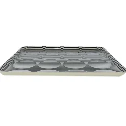 Jonathan Adler x Michaels 8.25" x 10.25" Black & White Geometric Stripe Metal Tray