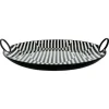 Jonathan Adler x Michaels 16" x 14.25" Black & White Geometric Stripe Metal Tray