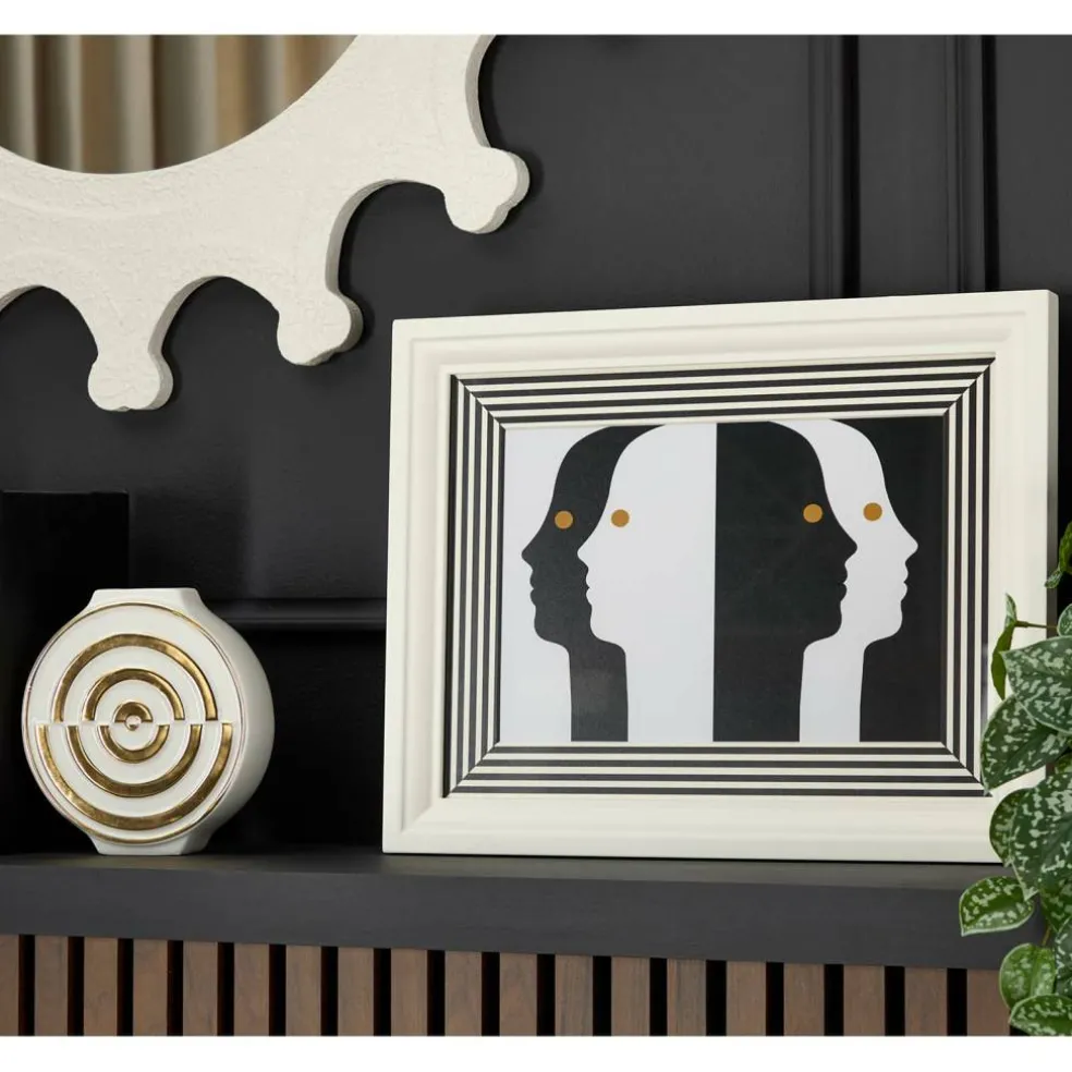 Jonathan Adler x Michaels 18.5" x 14.5" Black & White Atlas Wall Art