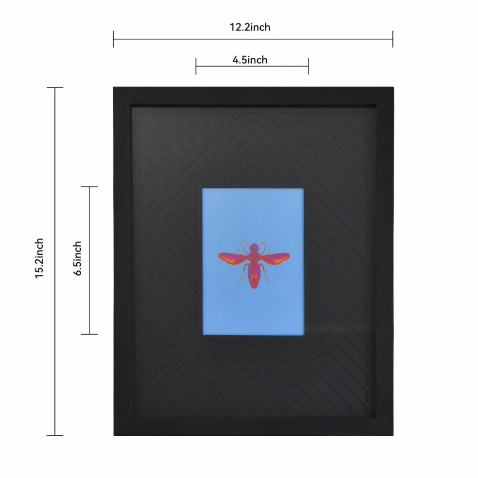 Jonathan Adler x Michaels 5" x 7" Black Diamond Matted Wood Wall Frame