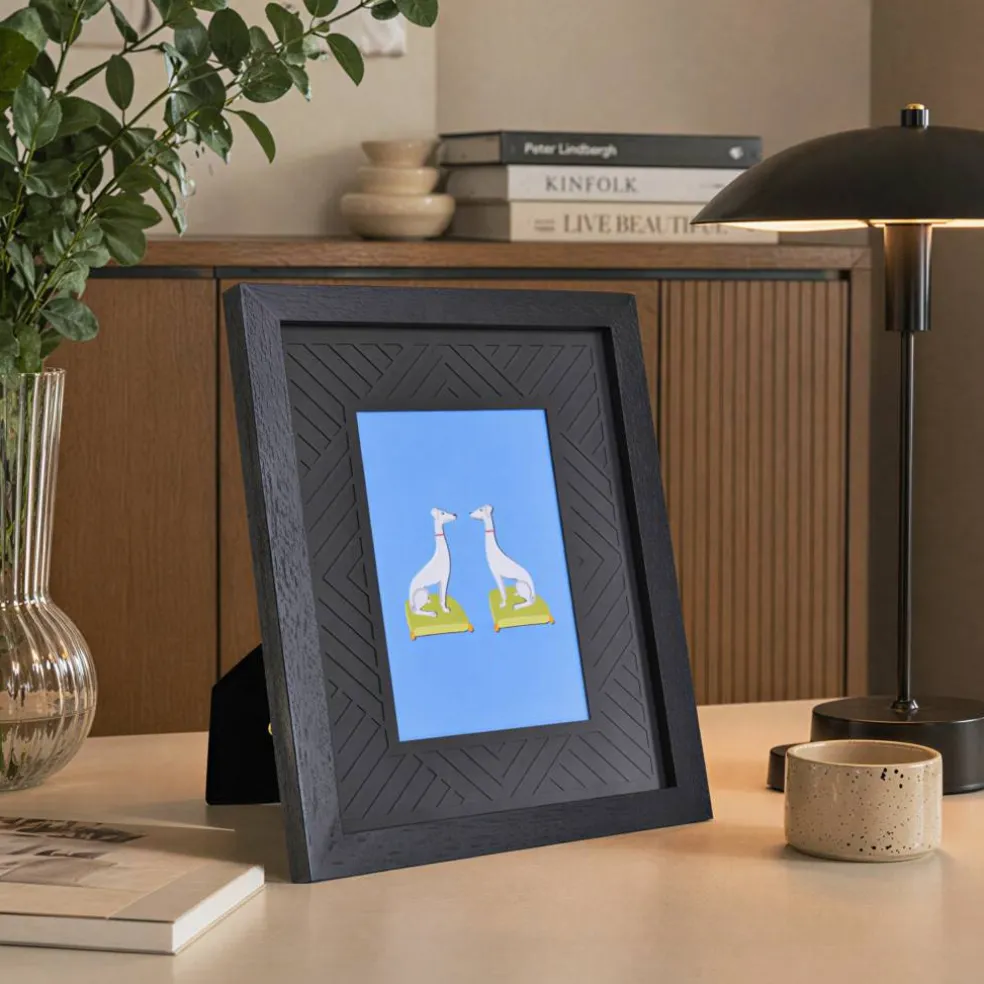 Jonathan Adler x Michaels 5" x 7" Black Diamond Matted Wood Tabletop Frame