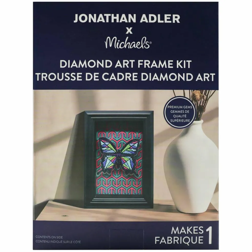 Jonathan Adler x Michaels 4" x 6" Butterfly Diamond Art Frame Kit