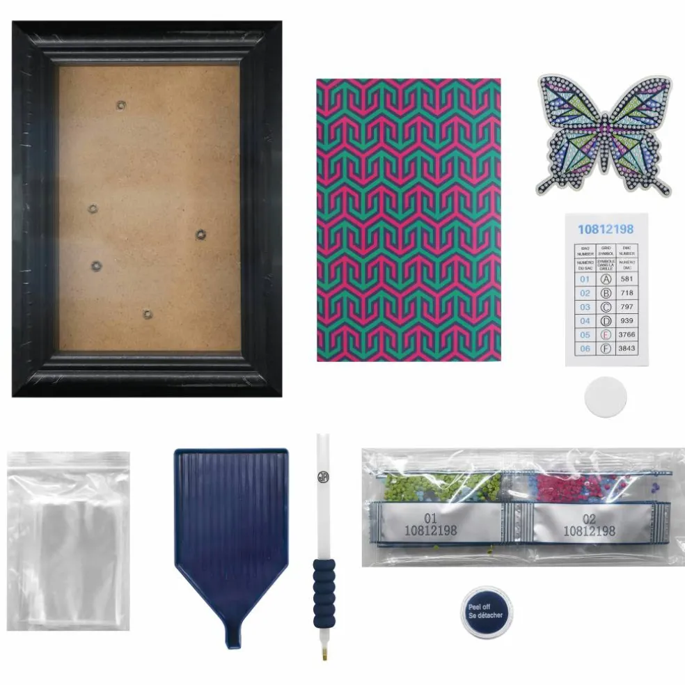Jonathan Adler x Michaels 4" x 6" Butterfly Diamond Art Frame Kit