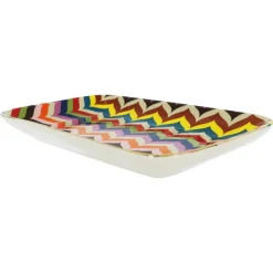 Jonathan Adler x Michaels 4.8" x 8" Chevron Pattern Ceramic Plate