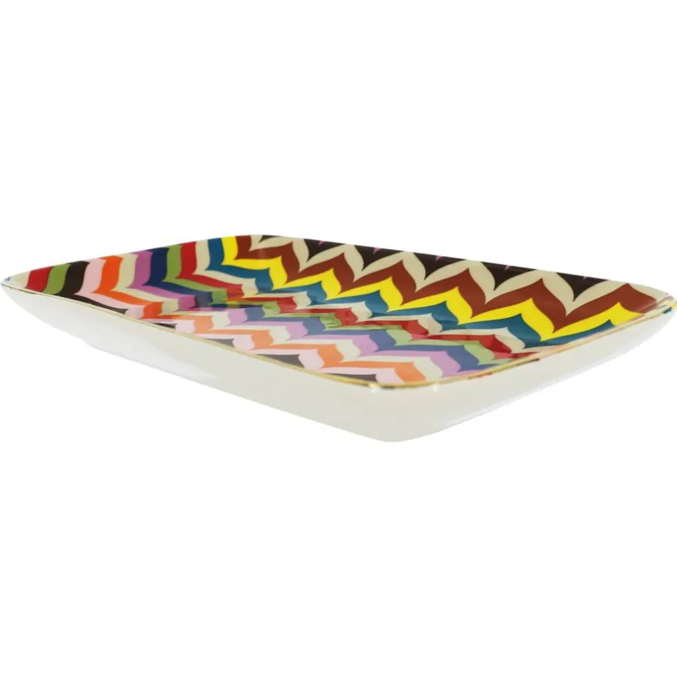 Jonathan Adler x Michaels 4.8" x 8" Chevron Pattern Ceramic Plate