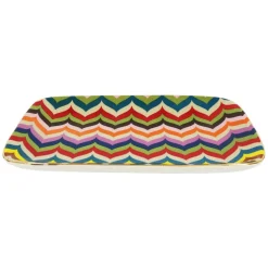 Jonathan Adler x Michaels 4.8" x 8" Chevron Pattern Ceramic Plate