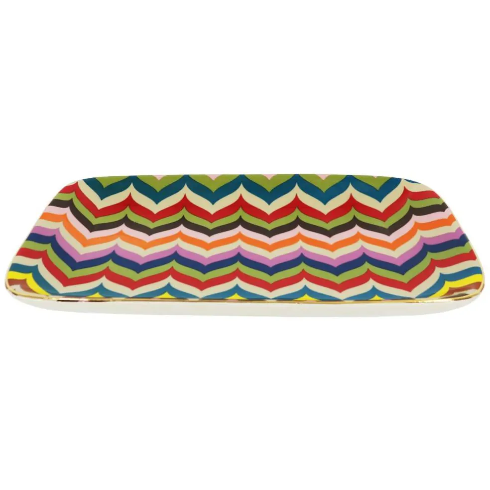Jonathan Adler x Michaels 4.8" x 8" Chevron Pattern Ceramic Plate