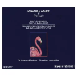 Jonathan Adler x Michaels 5" x 7" Flamingo Paint-By-Number Acrylic Surface Kit
