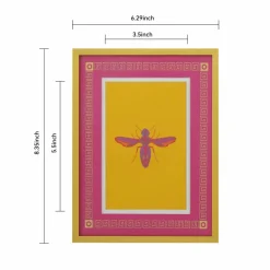 Jonathan Adler x Michaels 4" x 6" Gold & Pink Greek Key Matted Metal Tabletop Frame
