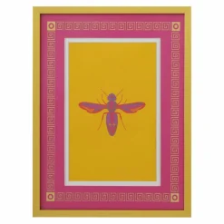 Jonathan Adler x Michaels 4" x 6" Gold & Pink Greek Key Matted Metal Tabletop Frame