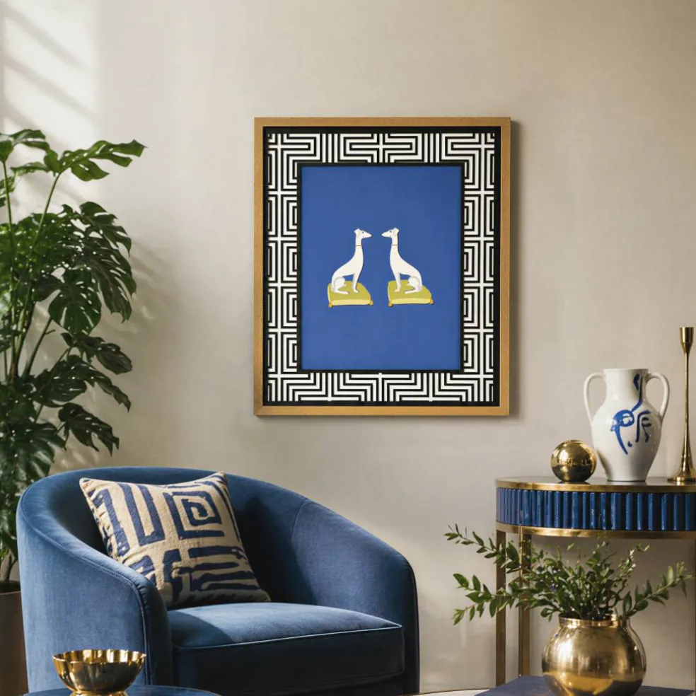 Jonathan Adler x Michaels 14" x 18" Gold Greek Key Matted Wood Wall Frame