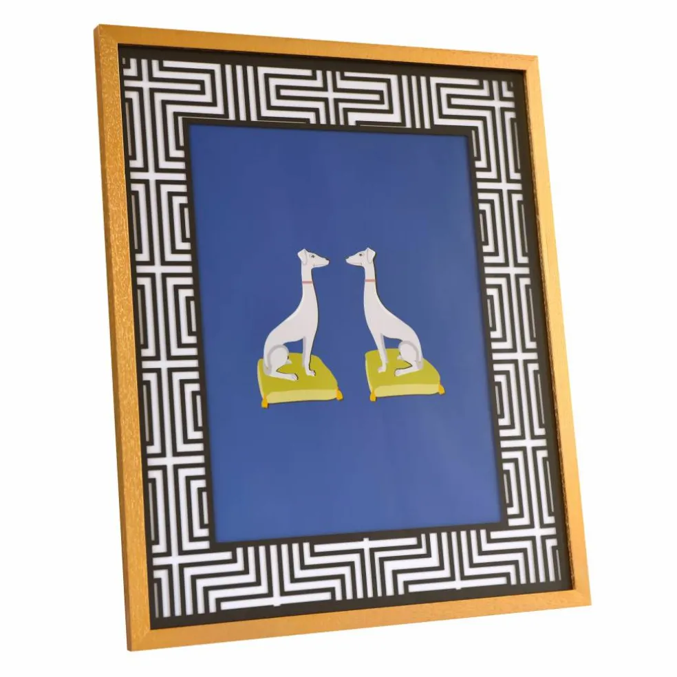 Jonathan Adler x Michaels 14" x 18" Gold Greek Key Matted Wood Wall Frame