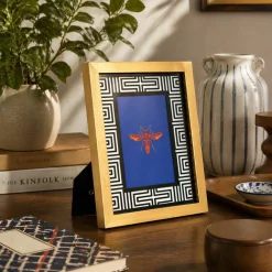 Jonathan Adler x Michaels 5" x 7" Gold Greek Key Matted Wood Tabletop Frame