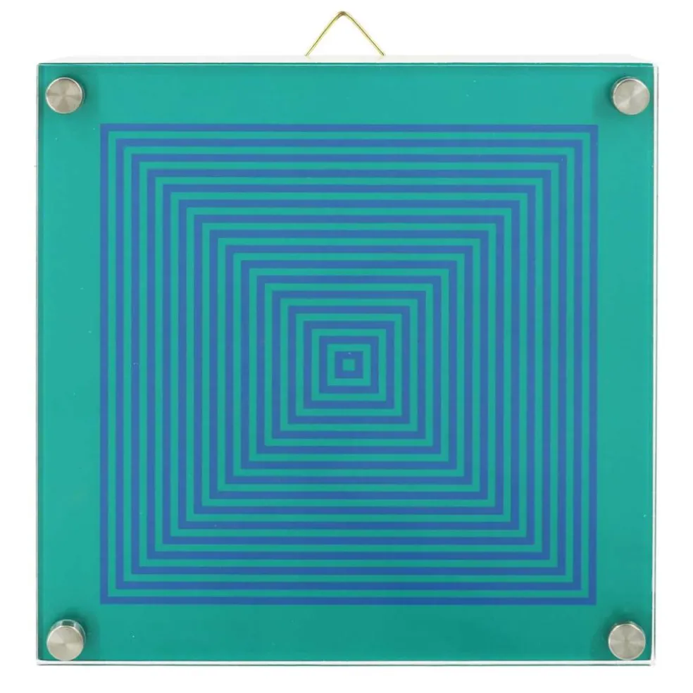 Jonathan Adler x Michaels 8" x 8" Green & Blue Square Stripe Wall Art