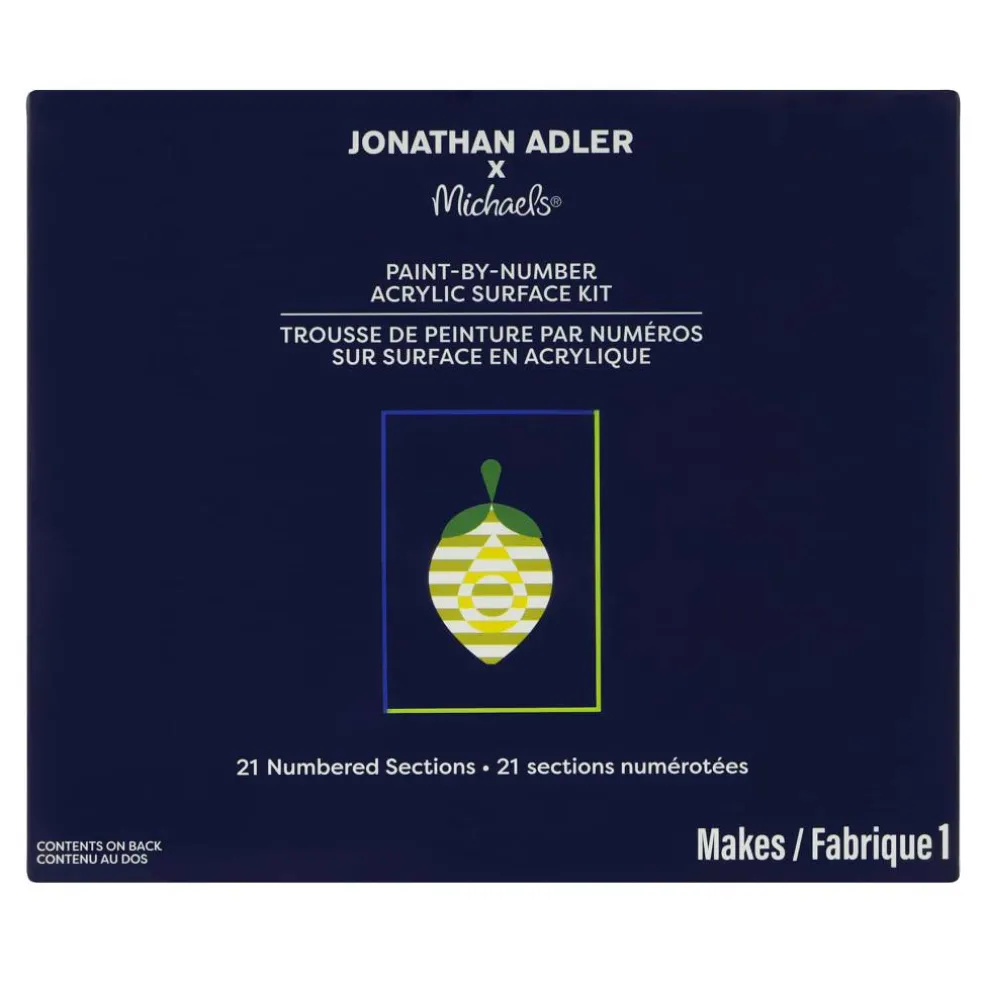 Jonathan Adler x Michaels 5" x 7" Lemon Paint-By-Number Acrylic Surface Kit