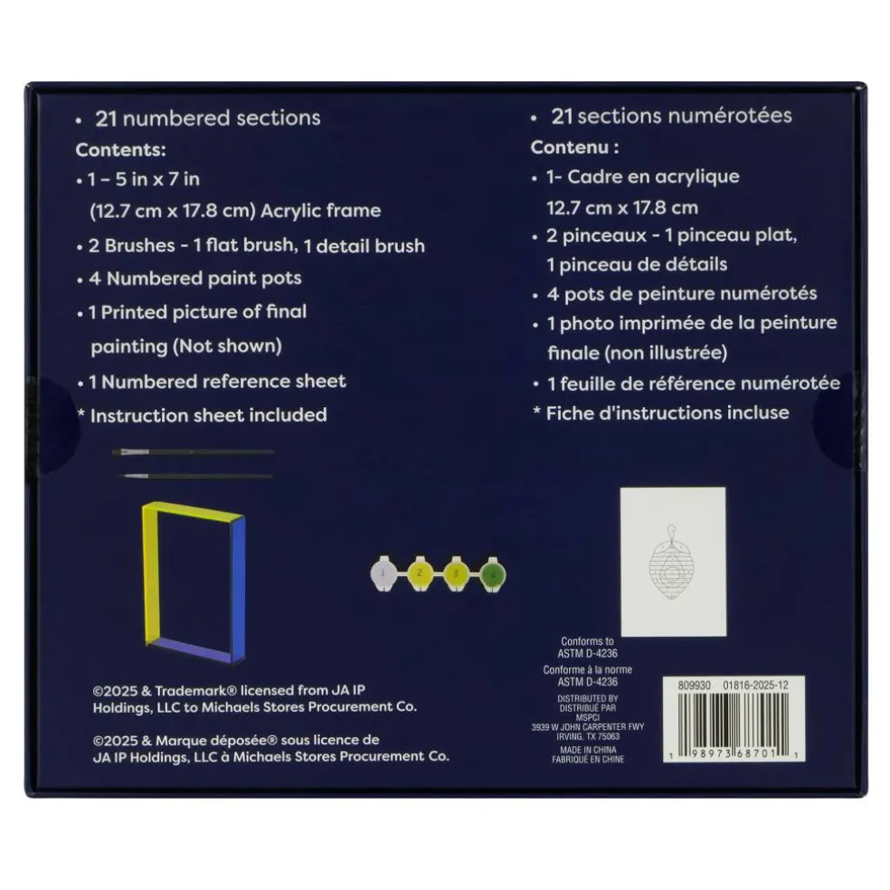 Jonathan Adler x Michaels 5" x 7" Lemon Paint-By-Number Acrylic Surface Kit