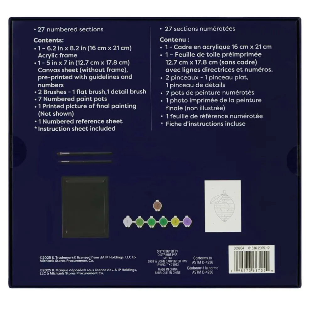 Jonathan Adler x Michaels 5" x 7" Lime Paint-By-Number Framed Kit