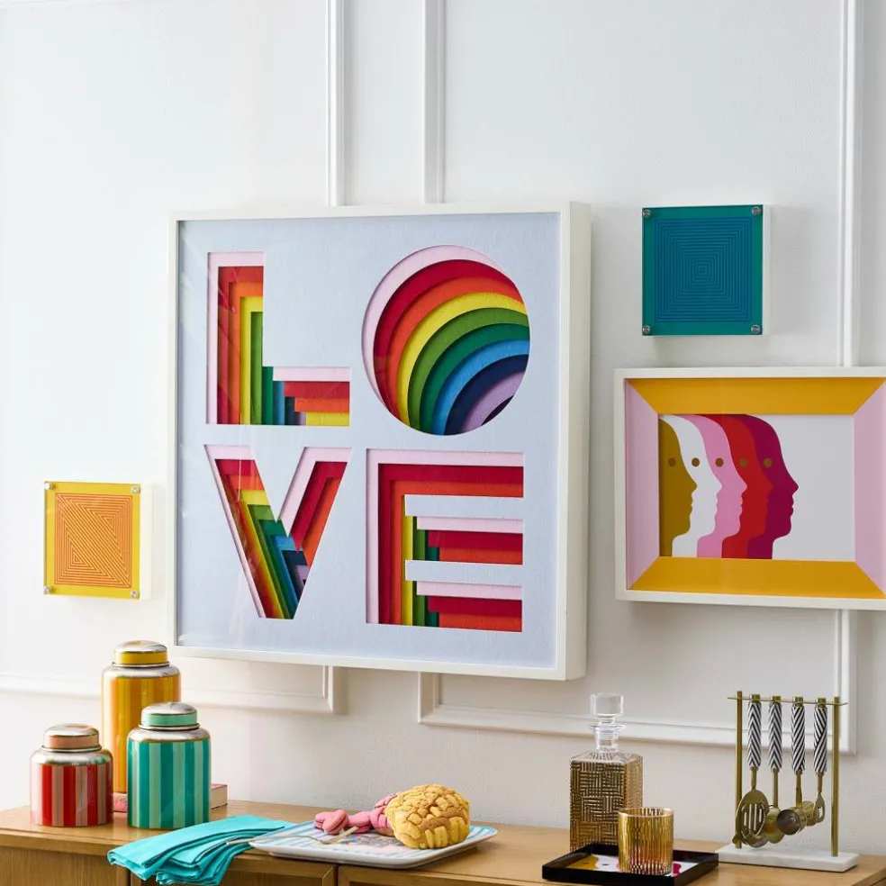 Jonathan Adler x Michaels 30" x 30" Love Wall Art