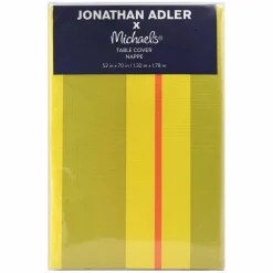 Jonathan Adler x Michaels 52" x 70" Mod Stripes Plastic Table Cover