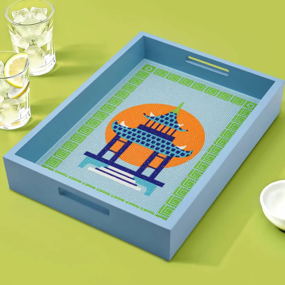 Jonathan Adler x Michaels 10" x 14" Pagoda Diamond Art Tray Kit