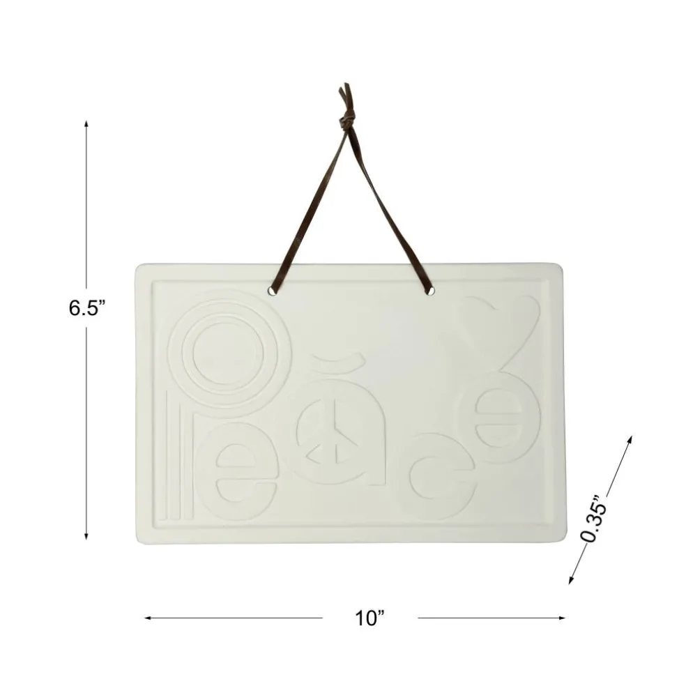 Jonathan Adler x Michaels 10" x 6.5" Peace DIY Ceramic Plaque