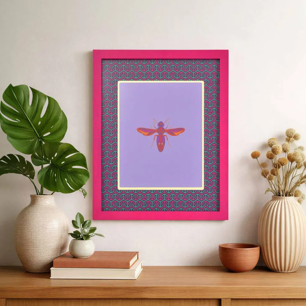 Jonathan Adler x Michaels 8" x 10" Pink Greek Key Matted Wood Wall Frame