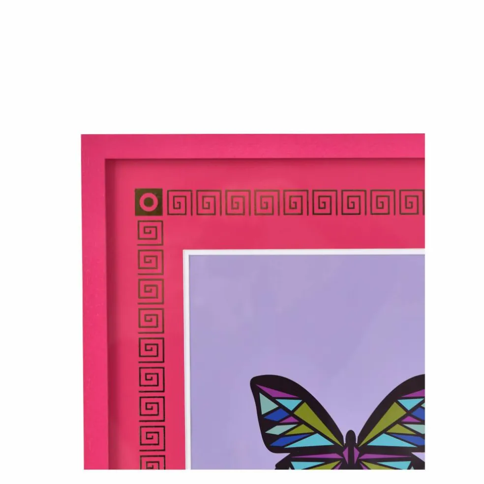 Jonathan Adler x Michaels 11" x 14" Pink Greek Key Matted Wood Wall Frame