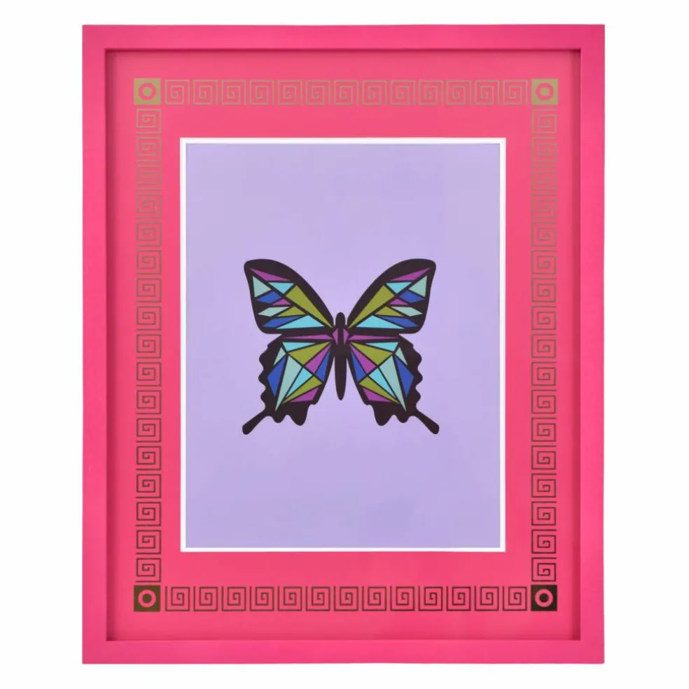 Jonathan Adler x Michaels 11" x 14" Pink Greek Key Matted Wood Wall Frame