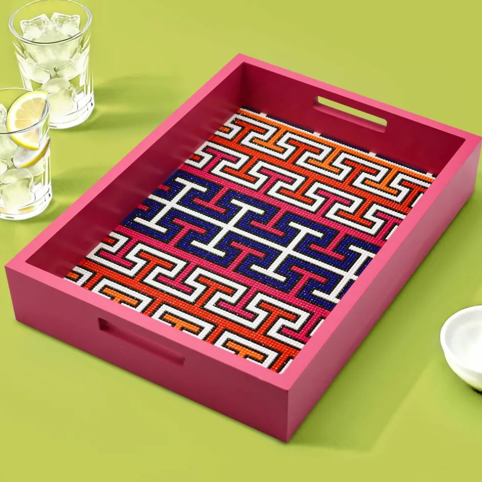 Jonathan Adler x Michaels 10" x 14" Red Key Diamond Art Tray Kit