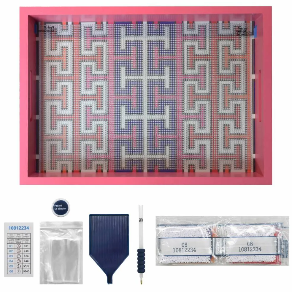 Jonathan Adler x Michaels 10" x 14" Red Key Diamond Art Tray Kit