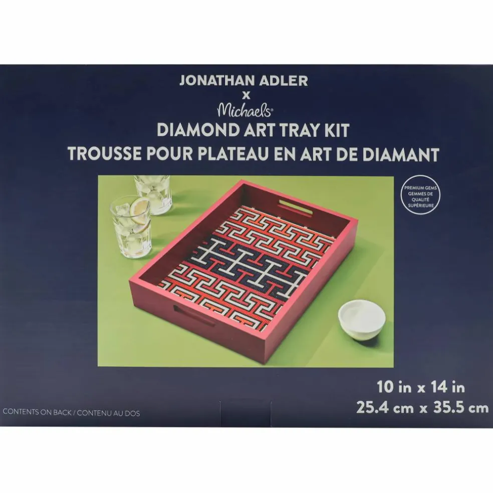 Jonathan Adler x Michaels 10" x 14" Red Key Diamond Art Tray Kit