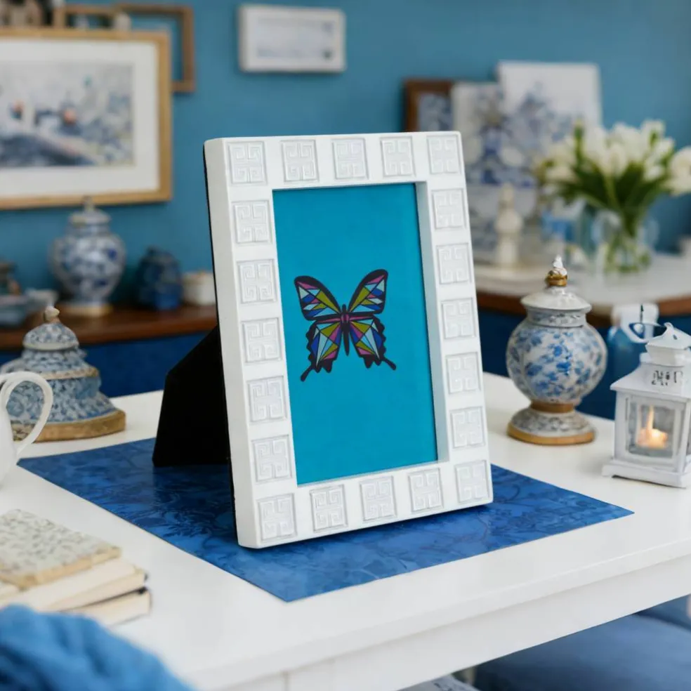 Jonathan Adler x Michaels 4" x 6" White Greek Key Tabletop Frame