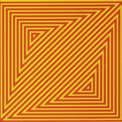Jonathan Adler x Michaels 8" x 8" Yellow & Red Triangle Stripe Wall Art