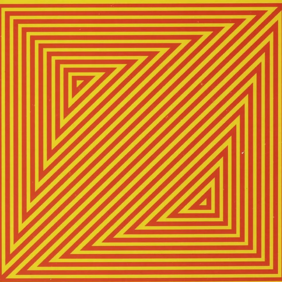 Jonathan Adler x Michaels 8" x 8" Yellow & Red Triangle Stripe Wall Art