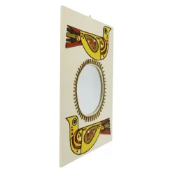 Jonathan Adler x Michaels 24" Yellow & Red Mid-Century Modern Birds Wall Mirror