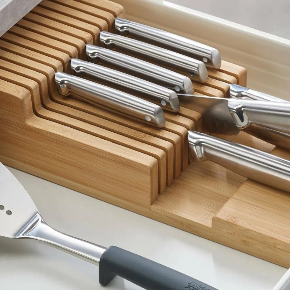 Joseph Joseph DrawerStore Bamboo Large 2-tier in-drawer knife organizer