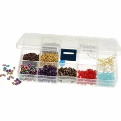 Joy Filled 15-Compartment Plastic Bead Storage Organizer