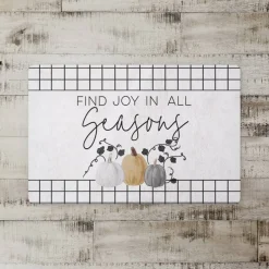 Joy In All Seasons Pumpkin Floor Mat