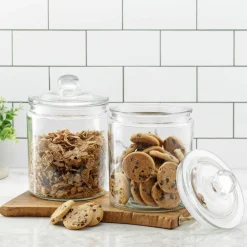 JoyJolt® 67oz. Airtight Glass Cookie Jar Set