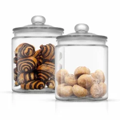 JoyJolt® 67oz. Airtight Glass Cookie Jar Set