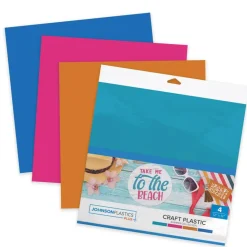 JPPlus Craft Plastic Plastic Craft Sheets for Cricut, Laser Cutter, & Engraver Use- Summer, 4 Pack