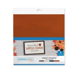JPPlus Craft Plastic Plastic Craft Sheets for Cricut, Laser Cutter, & Engraver Use- Fall, 4 Pack