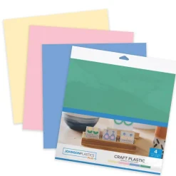 JPPlus Craft Plastic Plastic Craft Sheets for Cricut, Laser Cutter, & Engraver Use- Spring, 4 Pack
